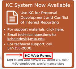 KC Web Forms link