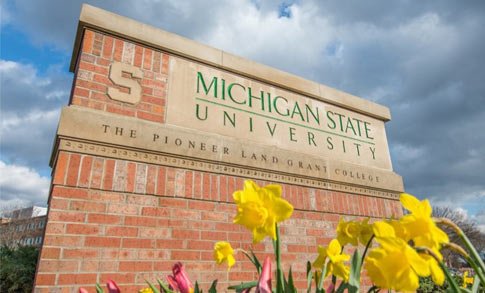 Brick Sign Marker for Michigan State University